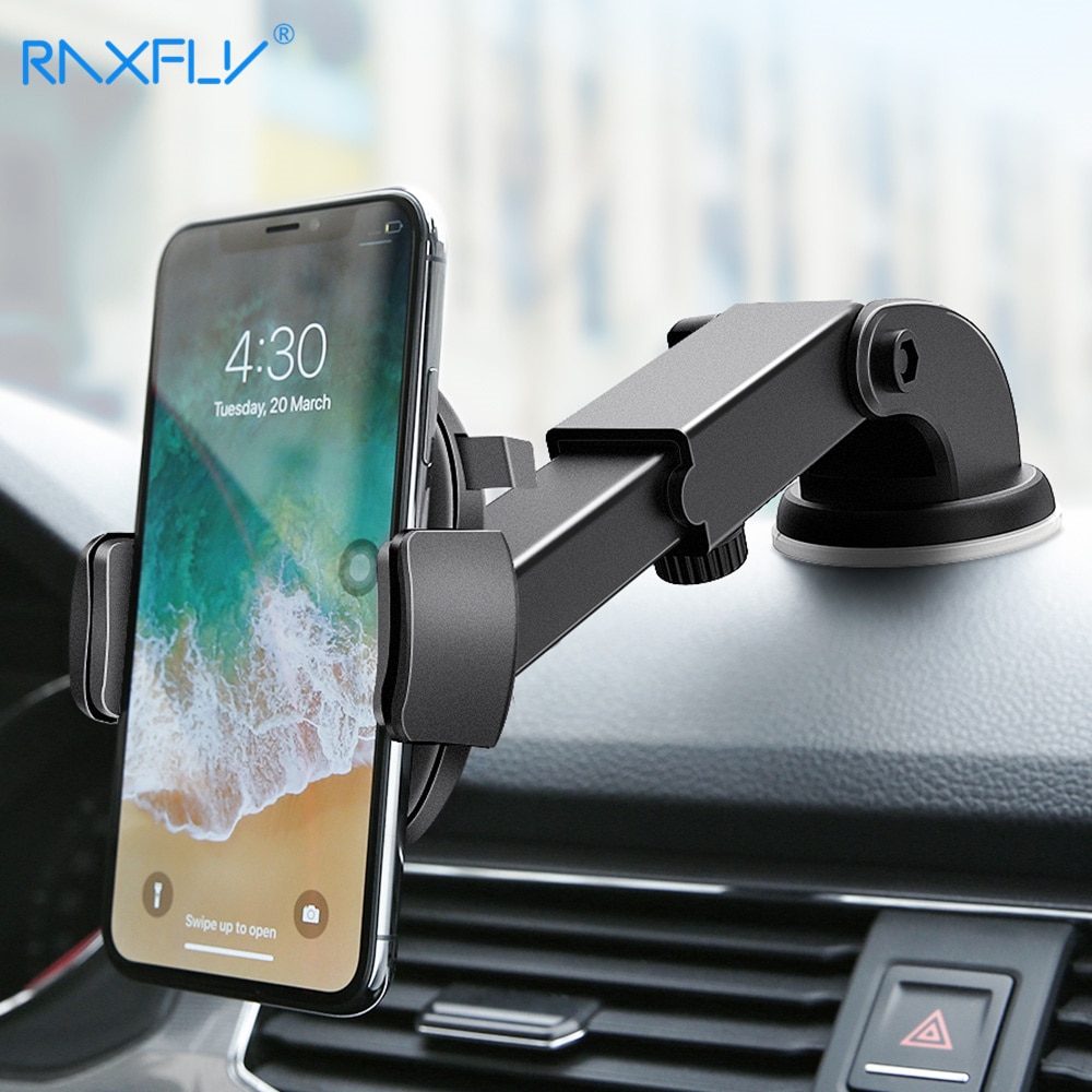 RAXFLY Luxury Car Phone Holder For iPhone X XS 8 7 Plus Windshield Car