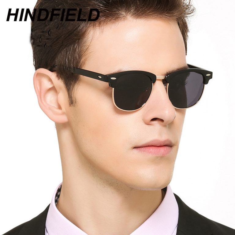 Polarized Sunglasses Men Retro Rivet High Quality Brand Designer Sun ...