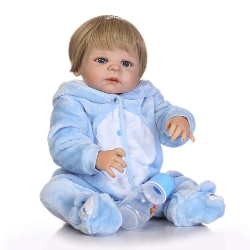 Baby Reborn Dolls Realistic Full Silicone Baby Boy Doll In ...