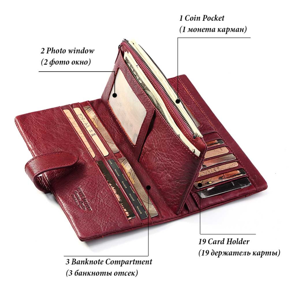 women's wallet with coin pouch