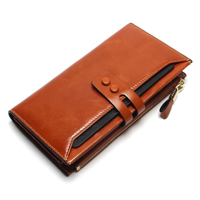 Tauren 2018 New Women Wallets Genuine Leather High Quality Long Design Clutch Cowhide Wallet ...