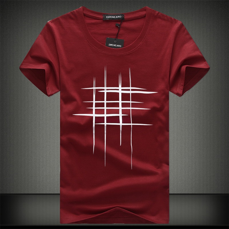 SWENEARO 2018 Simple creative design line cross Print cotton T Shirts ...