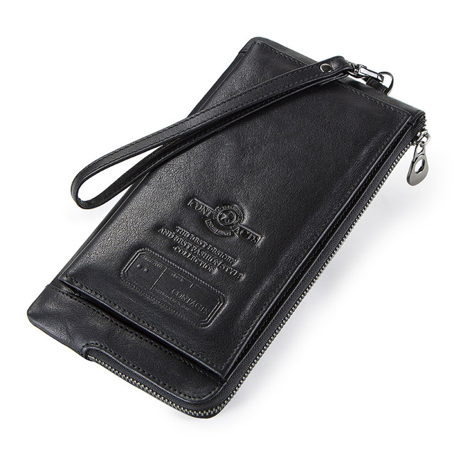 2018 Men Wallet Clutch Genuine Leather Brand Rfid Wallet Male Organizer Cell Phone Clutch Bag ...